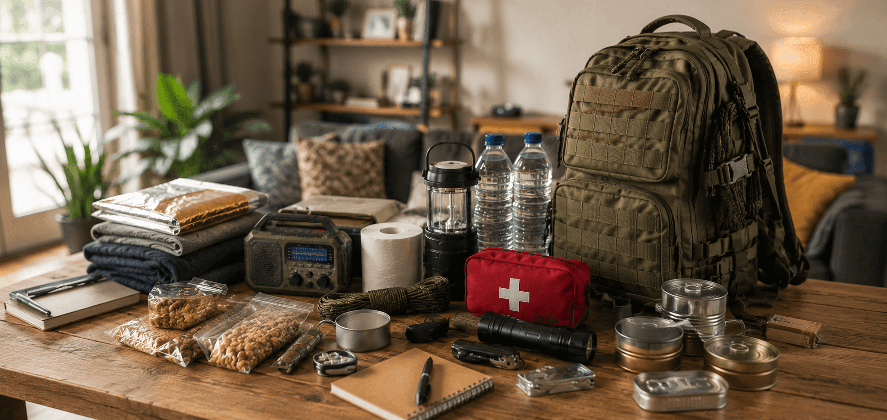 Qué debe tener una mochila de supervivencia con suministros básicos, alimentos, agua, botiquín y equipamiento esencial para emergencias