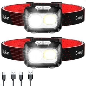 Linterna frontal LED recargable para kit de emergencia y supervivencia