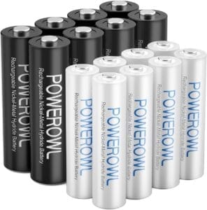Pack de pilas recargables AA y AAA para kit de emergencia y dispositivos esenciales