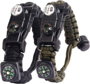 Pulsera de supervivencia paracord para emergencias y evacuación 72 horas