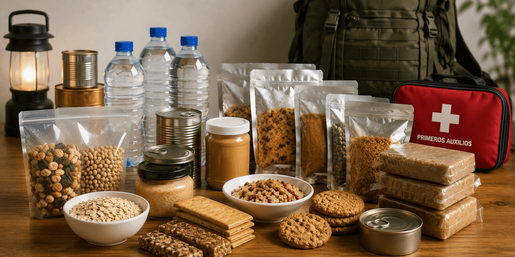 Alimentos no perecederos para kit de emergencia de 72 horas